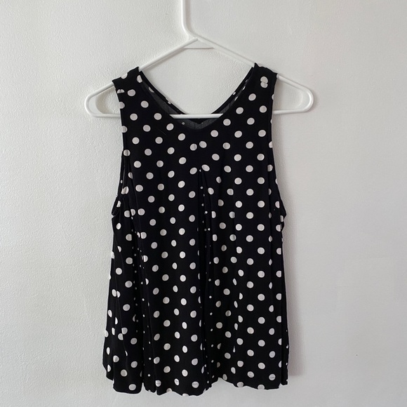 Madewell size small/6 polka dot tank top - Picture 3 of 4
